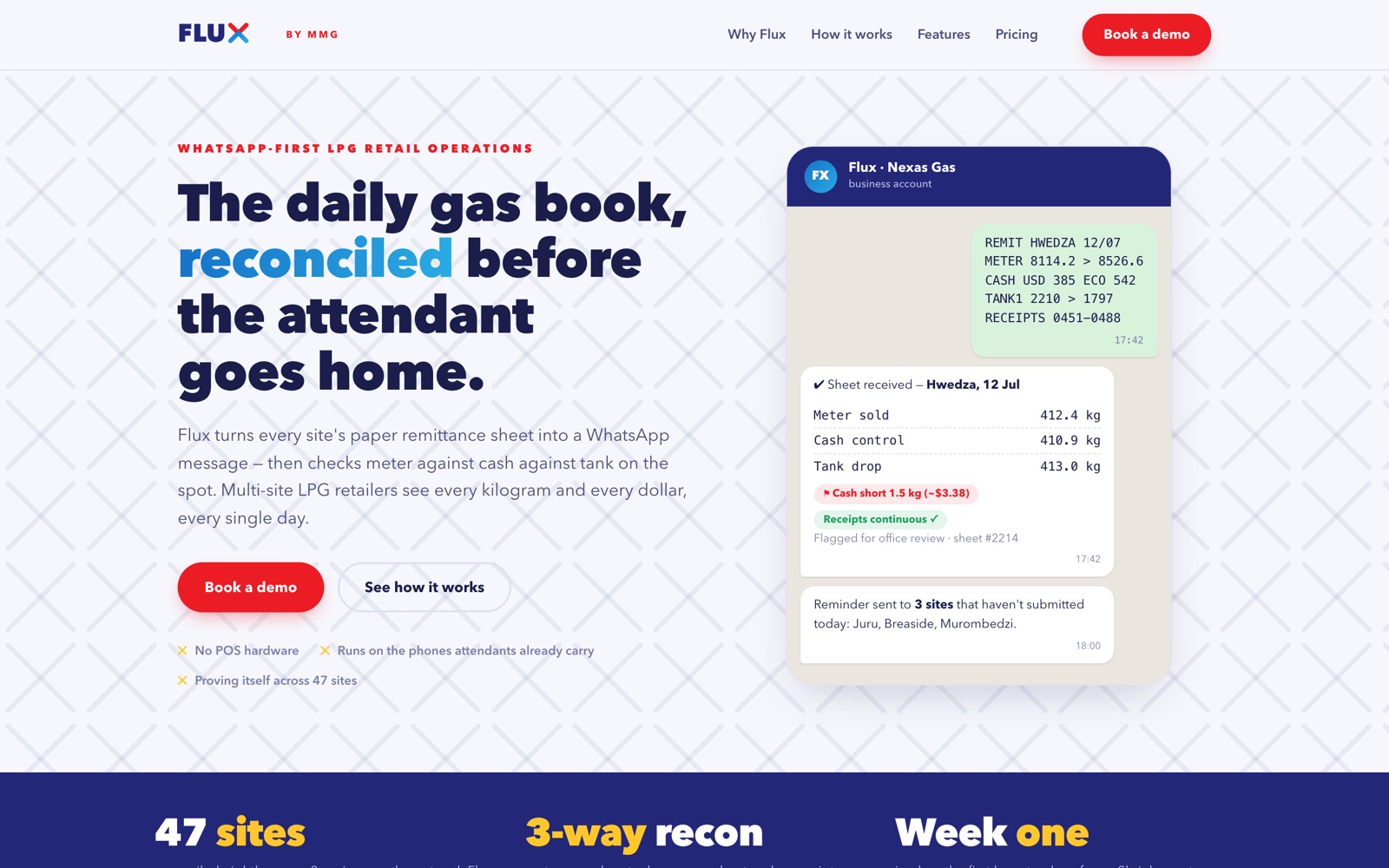 FLUX — WhatsApp-first LPG field operations